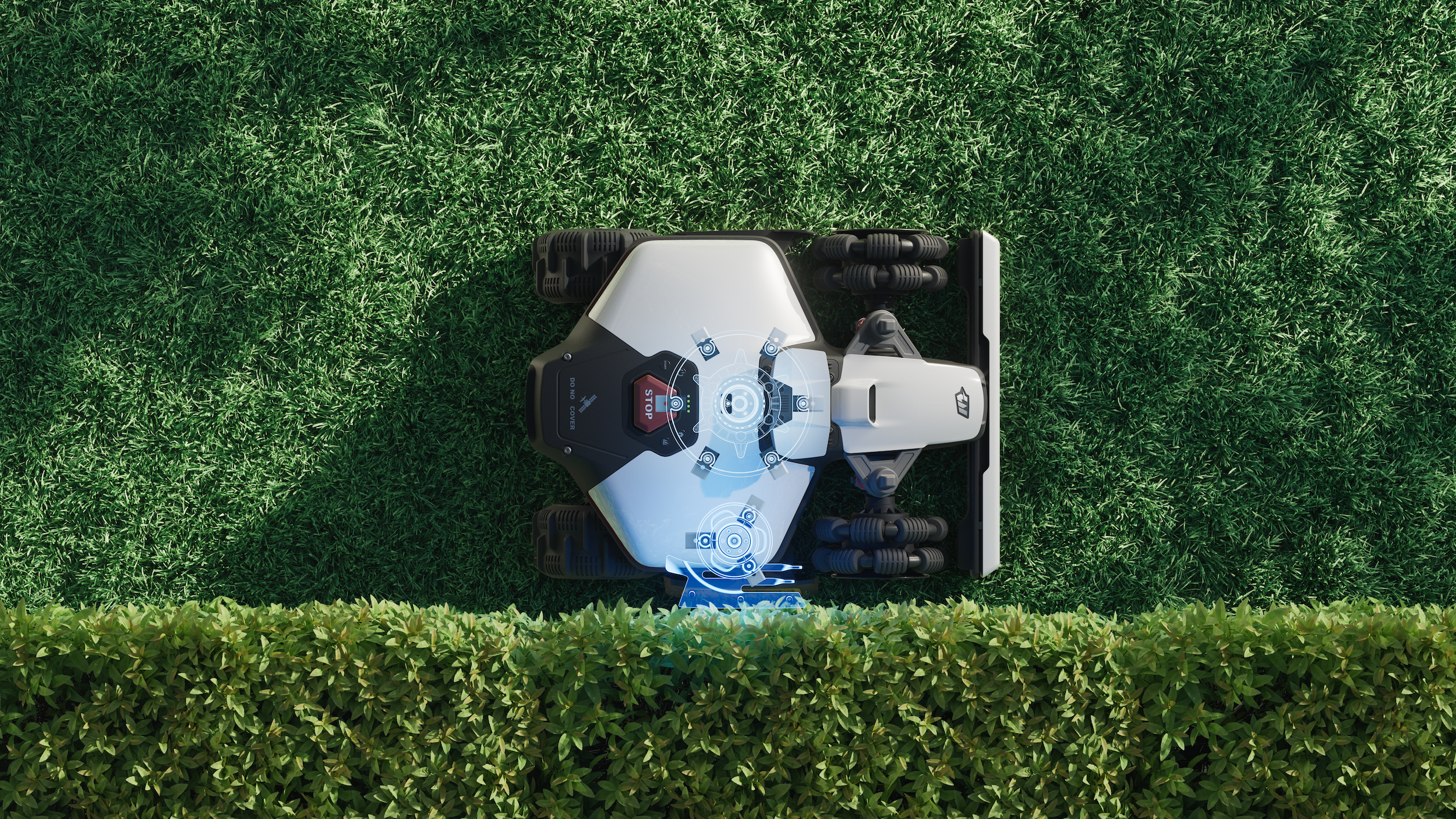 LUBA mini 2 1000 robotfűnyíró - Szegélynyíró tárcsa extra közeli vágáshoz sövények mentén